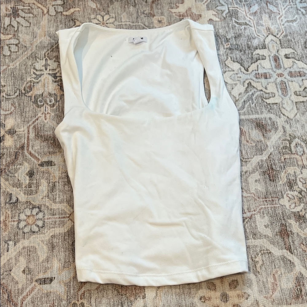Garage White Tank Top